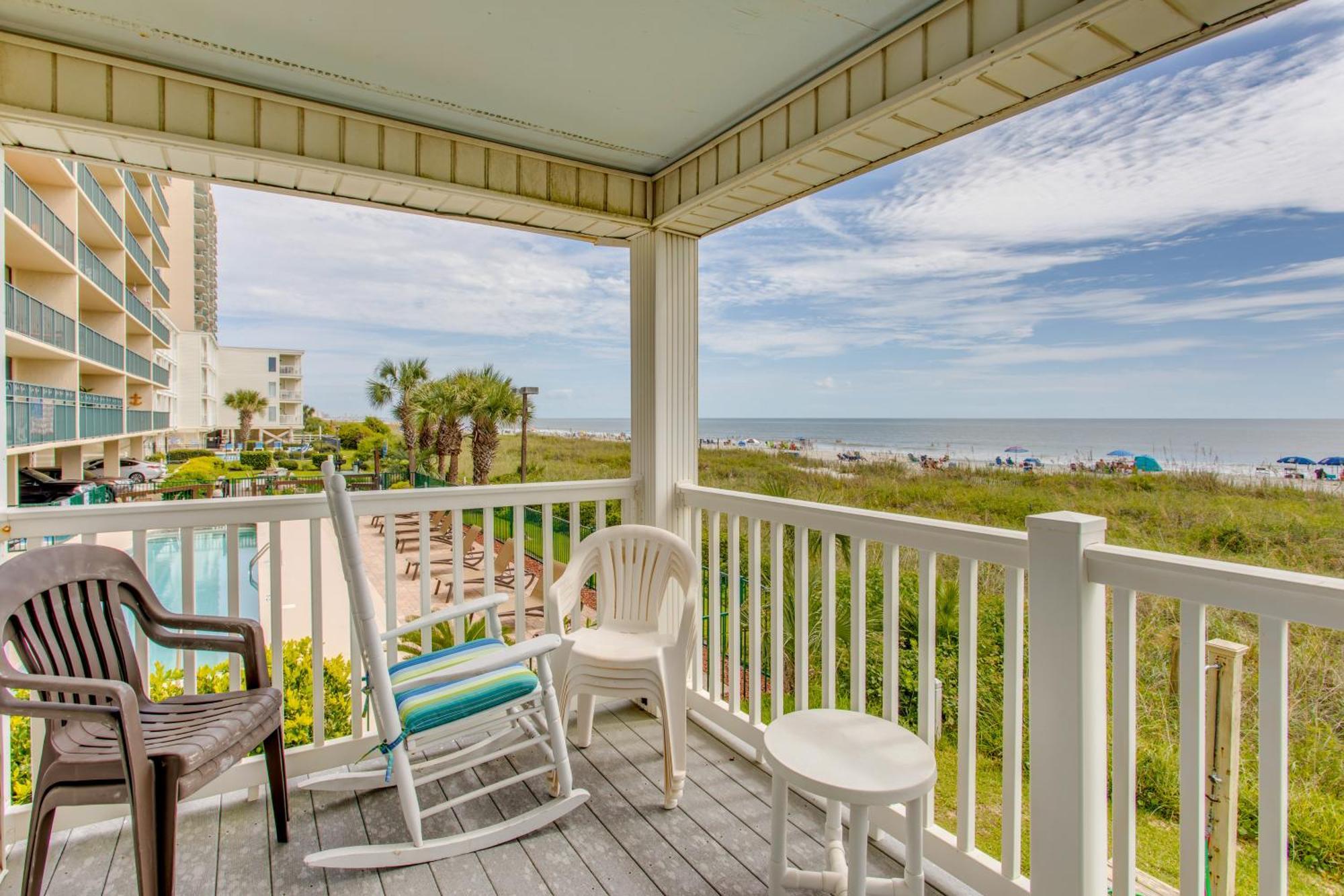 Sunny Windy Hill Beachfront Condo With Private Patio Миртл-Бич Экстерьер фото